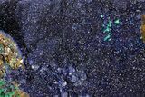 Sparkling Azurite Crystals with Malachite - Laos #179670-1